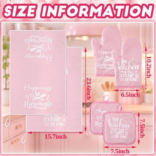 Sratte 6 Pcs Pink Kitchen Decor Accessories Set - Image 3
