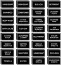 HVSWLY 64 PCS Laundry Labels for Jars, Minimalist Laundry Room and Bathroom by HVSWLY