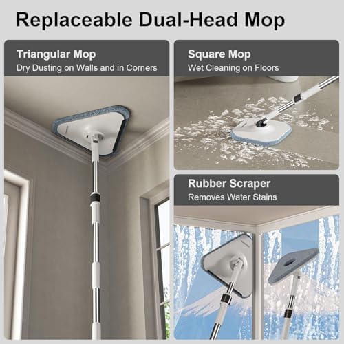 HoMettler Mop and Bucket Set, Dual-Tank Clean/Dirty Water Separation, - Image 7