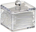 Stackable Square Acrylic Cotton Ball Holder Q-tip Holder Bathroom Swab Dispenser by Unknown