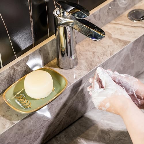 Miamolo Soap Dish Soap Holder Shower, Ceramic Soap Dishes - Image 6