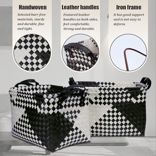 BROWNLILY Handwoven Clothes Basket Laundry Hampers Large Wicker Storage Baskets - Image 2
