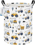 Round Collapsible Construction Truck Excavator Laundry Hamper by ONOEV