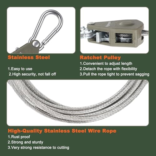 Vigorport Outdoor Retractable Clothesline, Portable Travel Clothes Line - Image 3