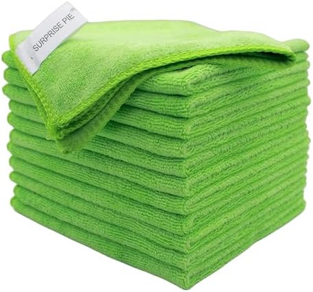 Ultra Absorbent 400 GSM Microfiber Cleaning Cloths, Thick Lint Free Reusable by SURPRISEPIE