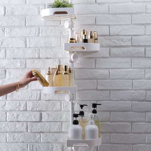 shuang qing 4-Tier Corner Shower Caddy Tension Pole Organizer by SHUANGQING