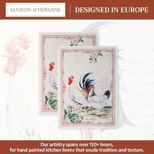 Maison d' Hermine Kitchen Towels Set of 2 Reusable 100% Cotton 27.50" x 20" - Image 3