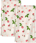 Miss Adola 150GSM Flour Sack Kitchen Towels Set of 2, Strawberry by MissAdola