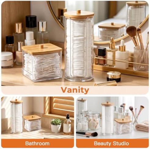2 Pcs Cotton Pad Holder, Bathroom Makeup Organizers Containers - Image 7