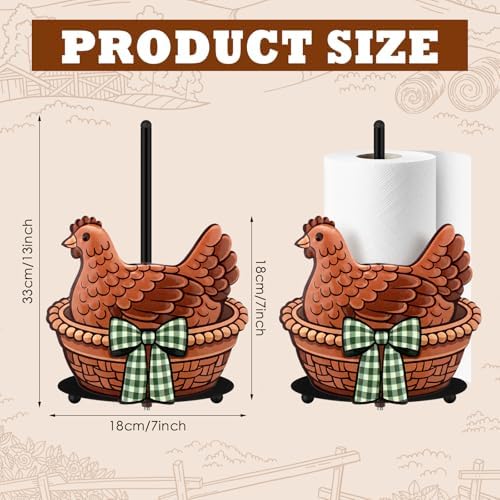 Hen Paper Towel Holder Black Metal Paper Towel Holder Large Decorative Tissue - Image 2