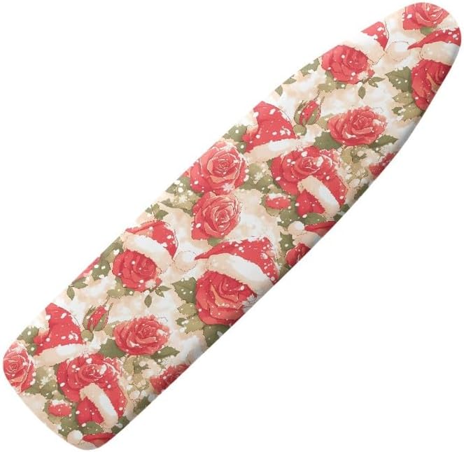 Christmas Rose Steam Ironing Board Cover, Creativity Santa Hat Flower Stain by Daulesho