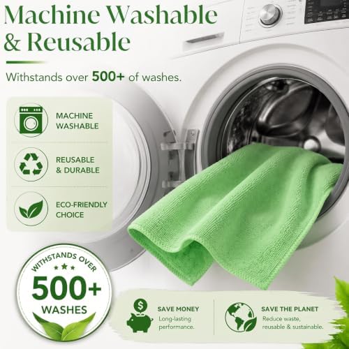 Microfiber Cleaning Cloths, Ultra-Soft and Highly Absorbent, Streak-Free - Image 7