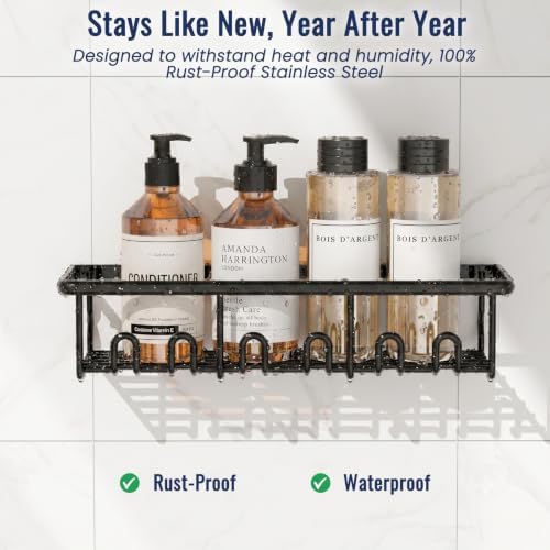 8 Pack Adhesive Large Capacity No-Drilling Shower Caddy - Image 2