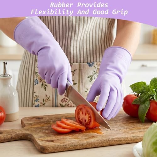 Gloves for Washing Dishes, Cleaning Rubber Gloves Medium Dish Glove for Women - Image 6