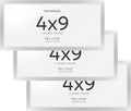 Homeforia 4x9 Business License Frame, High End Metal 4 x 9 Rose Gold Certificate Frame, 9x4 Document Frames for Wall or Tabletop, 9by4 inch Panoramic Picture Frames, Tempered Glass, Wall Kit, Set of 3