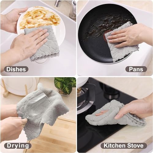 Homaxy 24 Pack Super Soft & Absorbent Dish Cloths - Image 4