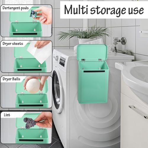 Picowe Magnetic Laundry Storage, Large Metal Lint Holder Bin - Image 6