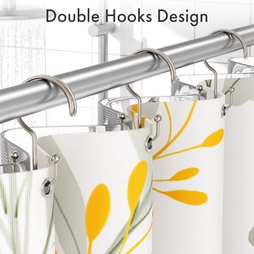 Bathway Nickel Shower Curtain Hooks Ring, Rust Proof Metal Shower Hooks - Image 3