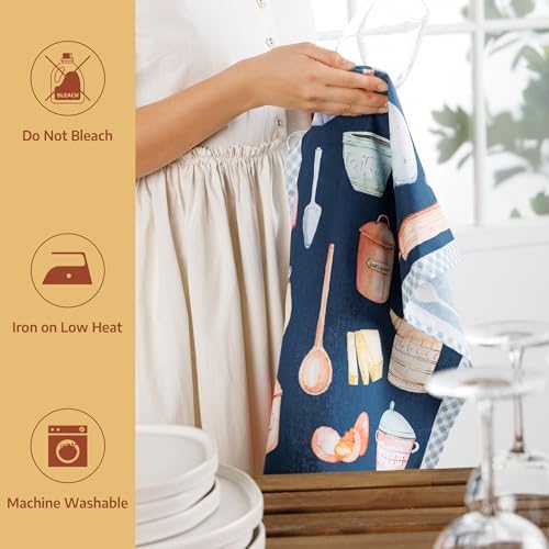 Maison d' Hermine Kitchen Towels Set of 2 Reusable 100% Cotton 27.50" x 20" - Image 5