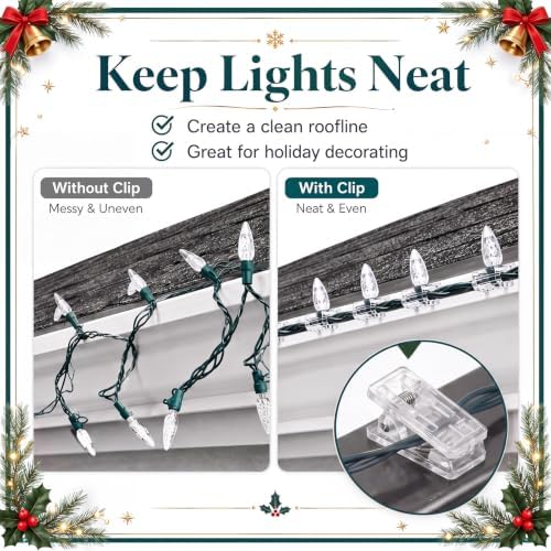Yalikop 100 Pack Magnetic Christmas Light Clips Bulk Extra Strong Magnetic - Image 4
