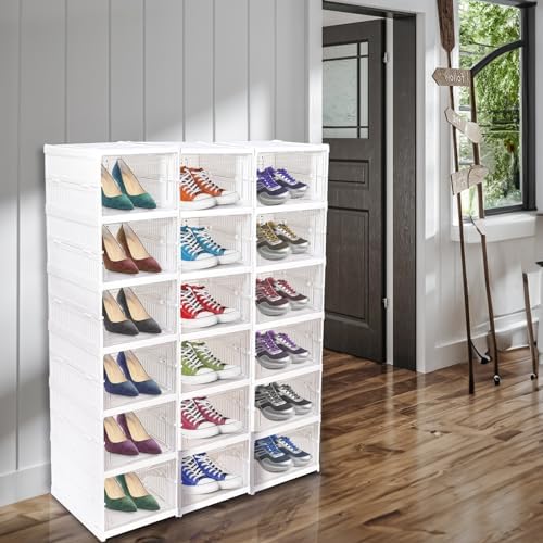 Nicunom Foldable Shoe Rack Organizer, 6-Tier Shoe Storage Box Collapsible - Image 6