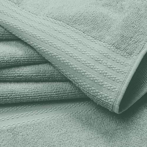 GLAMBURG Premium Cotton Oversized 2 Pack Bath Sheet 35x70-100% Pure Cotton - Image 2