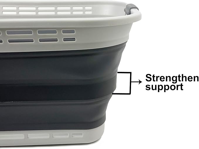 SAMMART 42L Collapsible Plastic Laundry Basket - Image 4