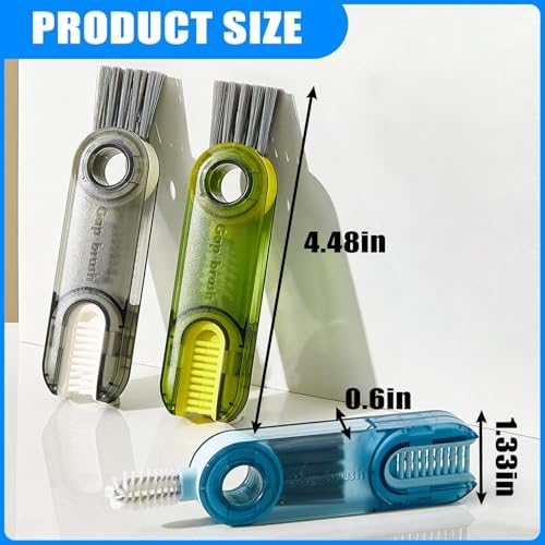 Cup Lid Gap Cleaning Brush 3PCS Bottle Brushes 3 in 1 Cup Lid Gap Cleaner - Image 2