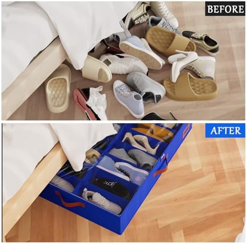 homyfort Under Bed Shoe Storage Organizer, Underbed Shoes Storage Containers - Image 5