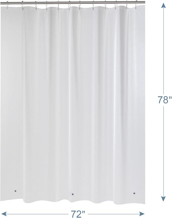 AmazerBath Shower Liner, 72x78 Plastic Frosted Shower Curtain Liner, PEVA Cute - Image 6