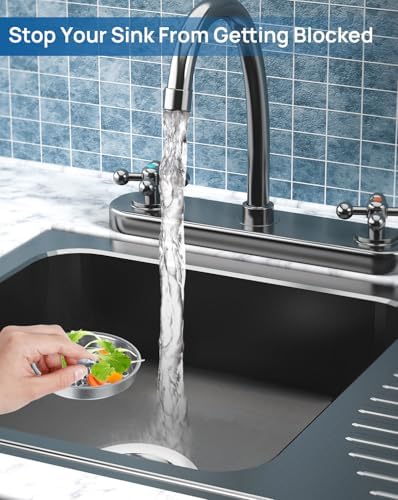 3 PCS Commercial Garbage Disposal Cover, Kitchen Sink Drain Basket Strainer - Image 7