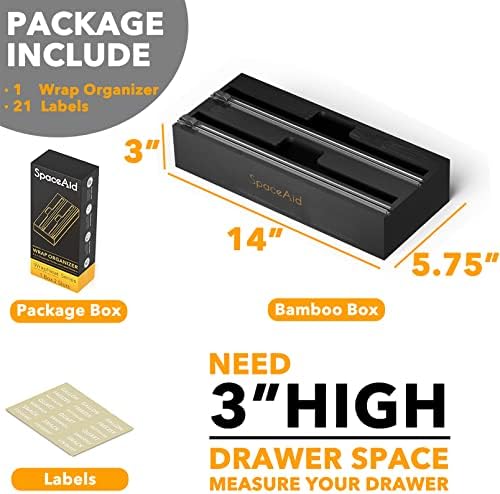 SpaceAid WrapNeat 2 in 1 Wrap Organizer - Image 3