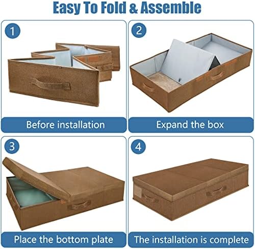 Supowin 2Pack Large Underbed Storage Containers Bin - Image 3