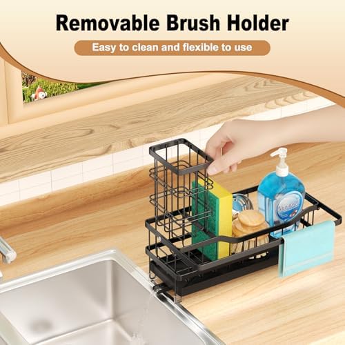 Sponge Holder for Kitchen Sink, Self-draining Sink Organizer - Image 6