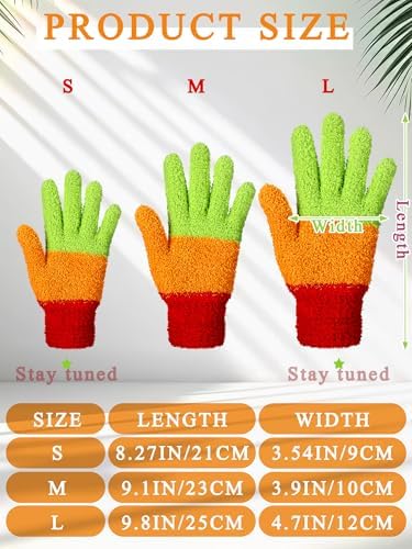 Patelai 3 Pairs Microfiber Dusting Gloves - Image 3
