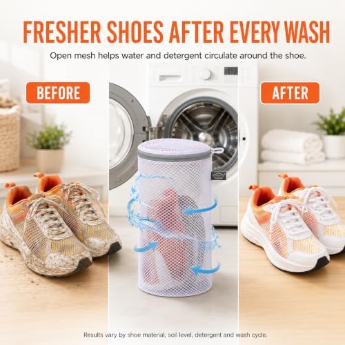 Kimmama Shoe Washing Machine Bag, Mesh Laundry Bags - Image 3