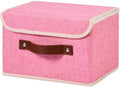 Storage Bins Box with Lids Decorative Cotton Linen Fabric Baskets by Unknown
