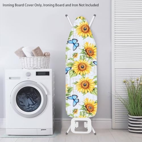 Butterfly Sunflower Ironing Board Cover, Soft Ironing Board Pad Covers - Image 3