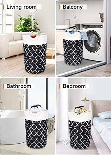 Large Laundry Basket, 82L Tall Collapsible Hamper - Image 7