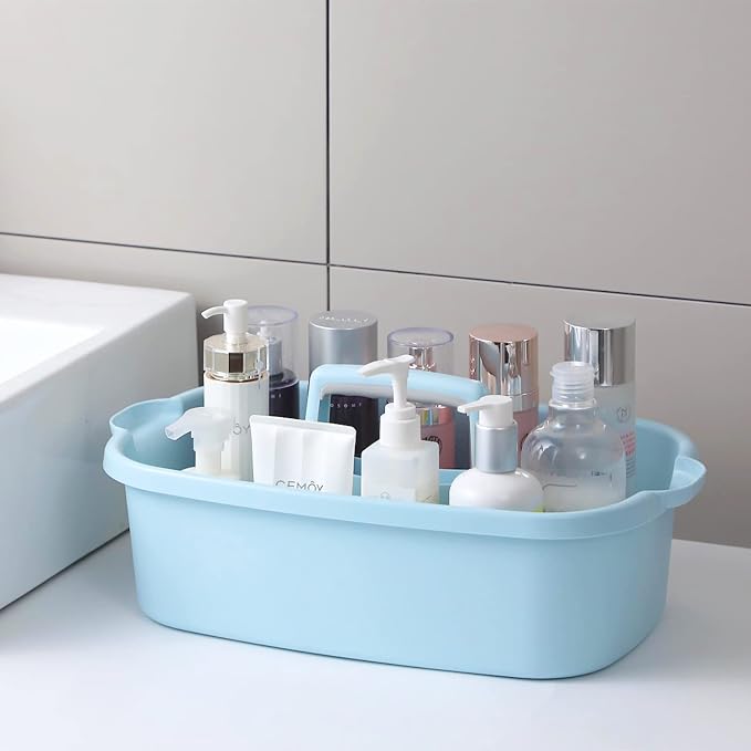 Large Cleaning Supplies Caddy Portable Shower Caddy Basket Blue 2 Pack - Image 2