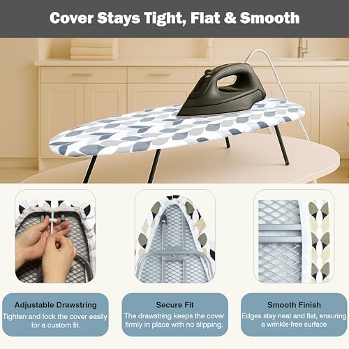UniSimp Small Ironing Board Cover and Pad 12.5"x30" Small Iron Board Cover - Image 4