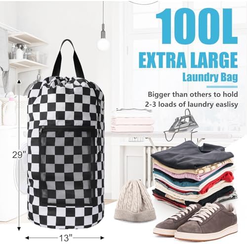 Laundry Bag Backpack, Extra Large Travel Laundry Bag - Image 3