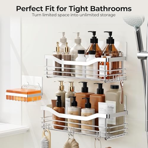 Orimade Shower Caddy Basket Soap Dish Holder Shelf - Image 4