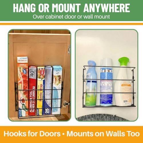 Evelots Kitchen Wrap & Food Bag Organizer Wall/Cabinet Mount - Image 3