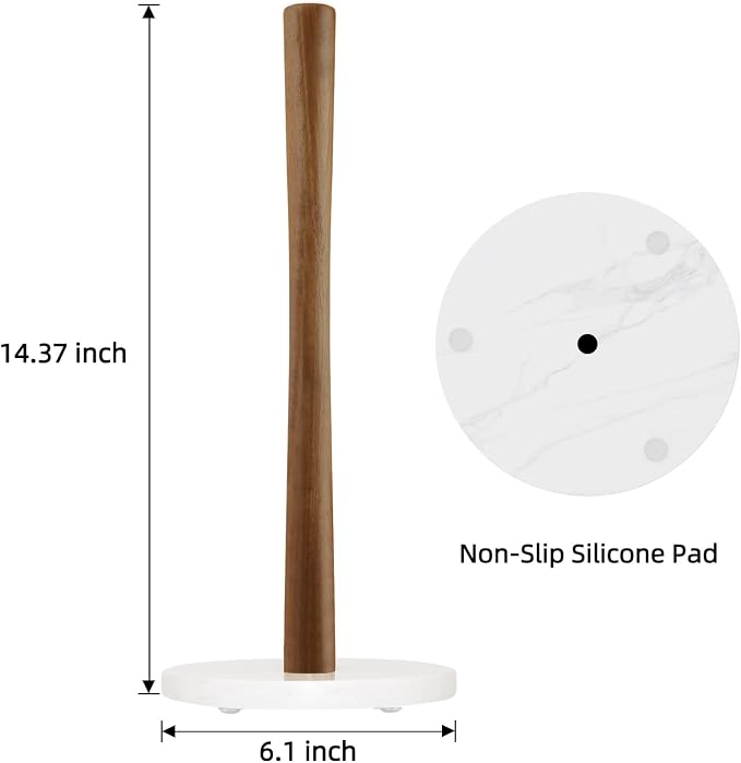 Buruis Acacia Wood Paper Towel Holder - Image 6