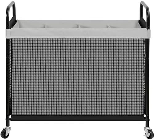 STO STO Laundry Hamper 4 Section, 140L Rolling Laundry Sorter Cart by STOSTO