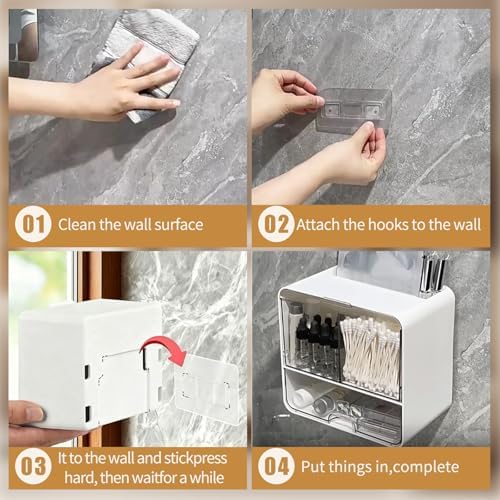 Qtip Holder Wall Mount, Bathroom storage rack - Image 5