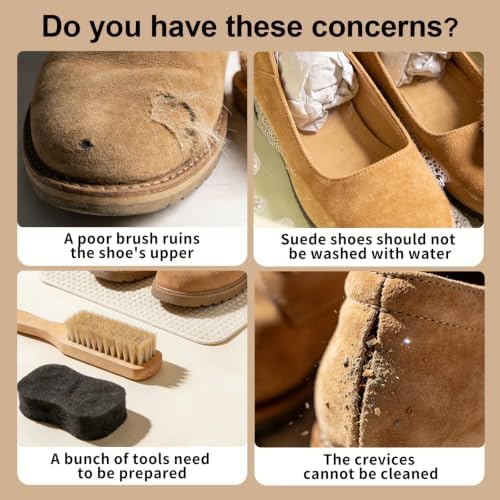 Suede&Nubuck 4-Way Leather Brush Cleaner Suede Brush - Image 5