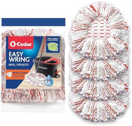 O-Cedar EasyWring Deep Clean Refill | 40% More Cleaning Power | Microfiber Mop by O-Cedar