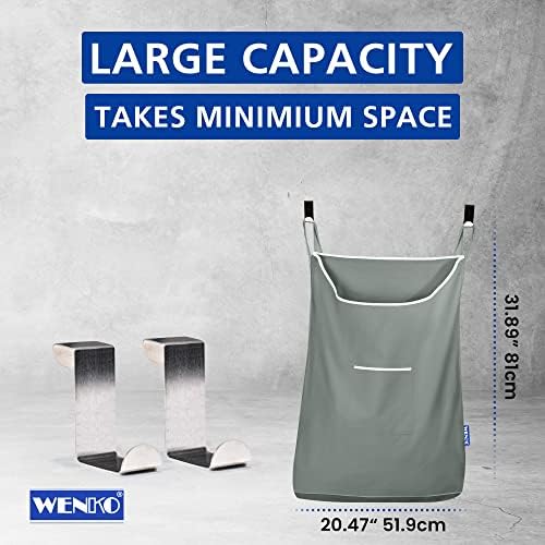 WENKO Laundry Hamper Bag Hanging, Over The Door Basket - Image 5